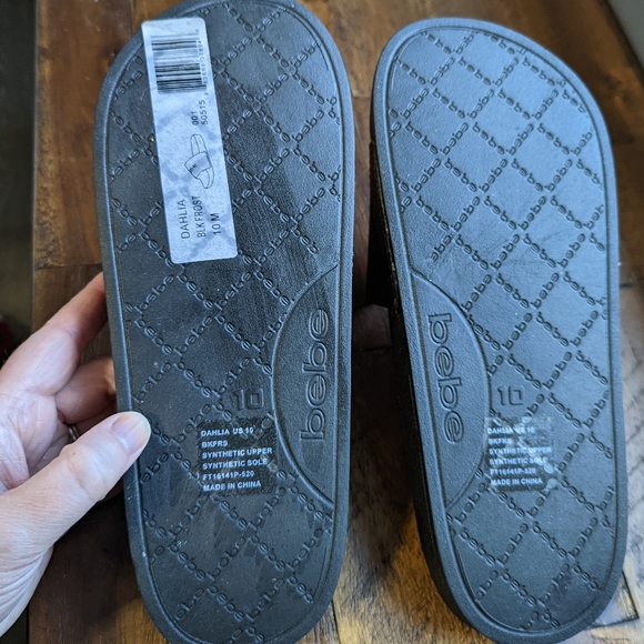 Bebe Dahlia NWOT rhinestone slides sandals - Picture 5 of 7